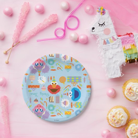 Elmo en Abby Verjaardag Papieren Bordje (Feest)