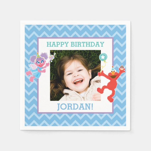 Elmo en Abby Verjaardag Servet (Voorkant)