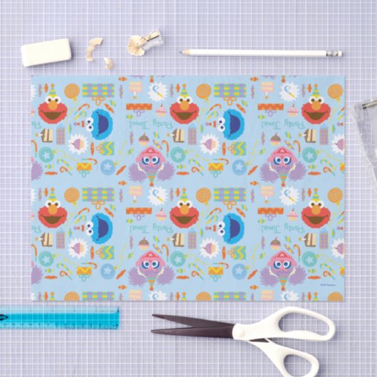 Elmo en Abby Verjaardag Tissuepapier (Craft)