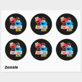 Elmo en Cookie Geweldige Buds Ronde Sticker (Vel)