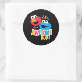 Elmo en Cookie Geweldige Buds Ronde Sticker (Tas)