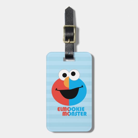 Elmo en Cookie Half Face Bagagelabel (Voorkant verticaal)