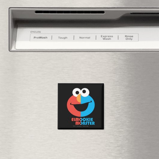 Elmo en Cookie Half Face Magneet (Insitu (Vaatwasser))