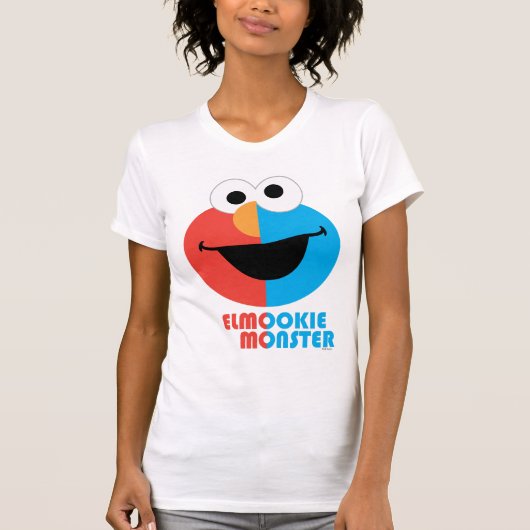 Elmo en Cookie Half Face T-shirt (Voorkant)