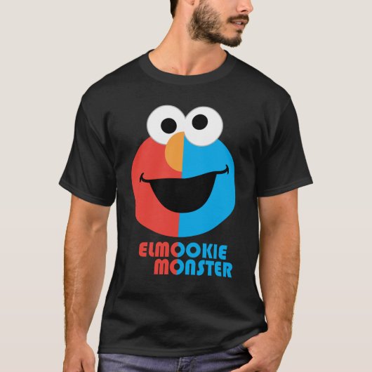 Elmo en Cookie Half Face T-shirt (Voorkant)