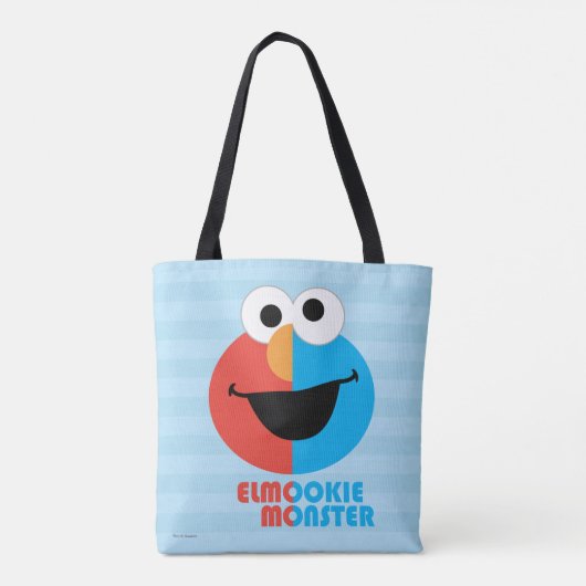 Elmo en Cookie Half Face Tote Bag (Achterkant)