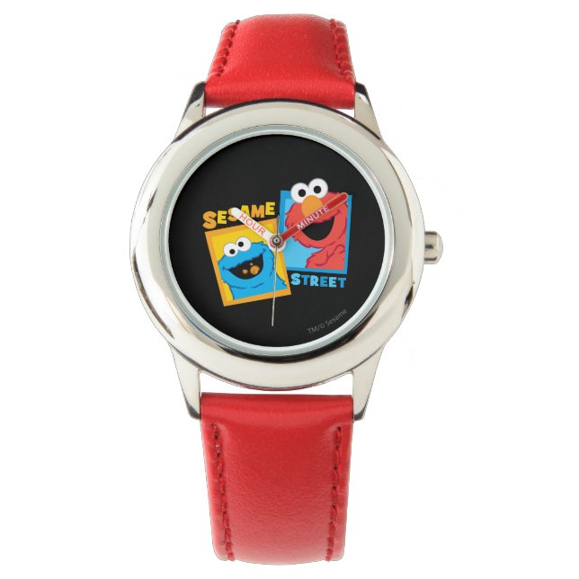 Elmo en Cookie Monster Friends Horloge (Voorkant)