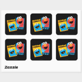 Elmo en Cookie Monster Friends Vierkante Sticker (Vel)