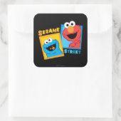 Elmo en Cookie Monster Friends Vierkante Sticker (Tas)