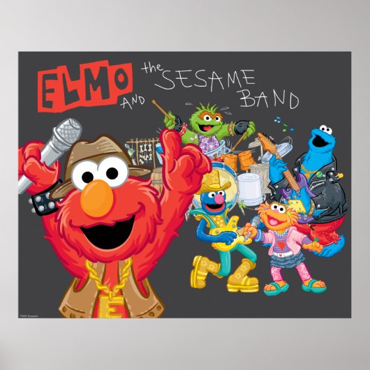 Elmo en de Sesamband Poster (Voorkant)