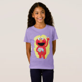Elmo en Dorothy Sesame Street Karakter Kunst T-shirt (Voorkant volledig)