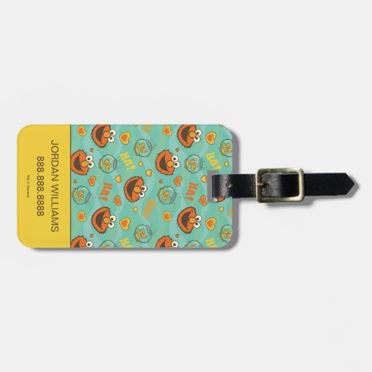 Elmo en Goldfish Pattern Bagagelabel (Voorkant horizontaal)