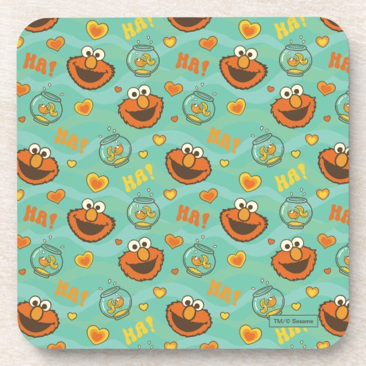 Elmo en Goldfish Pattern Bier Onderzetter (Voorkant)