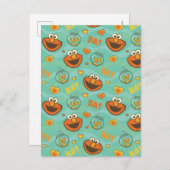 Elmo en Goldfish Pattern Briefkaart (Voorkant / Achterkant)