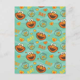 Elmo en Goldfish Pattern Briefkaart