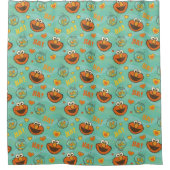 Elmo en Goldfish Pattern Douchegordijn (Voorkant)