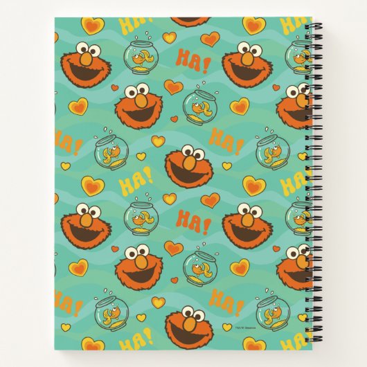 Elmo en Goldfish Pattern Notitieboek (Achterkant)