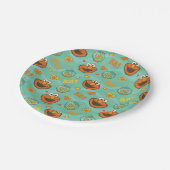 Elmo en Goldfish Pattern Papieren Bordje (Gekanteld)