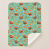 Elmo en Goldfish Pattern Sherpa Deken (Voorkant)