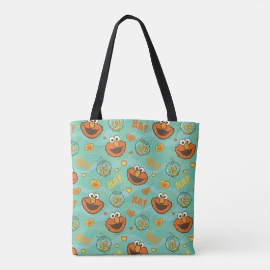 Elmo en Goldfish Pattern Tote Bag (Achterkant)