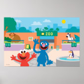 Elmo en Grover | Zoo Scene Poster (Voorkant)
