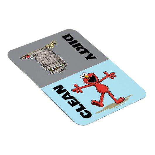 Elmo en Oscar "Schone of vuile" vaatwasser Magneet (Rechterzijde)