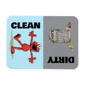 Elmo en Oscar "Schoon of Vies" Afwasmachine Magneet (Horizontaal)