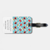 Elmo en Rainbows Pattern Bagagelabel (Achterkant horizontaal)