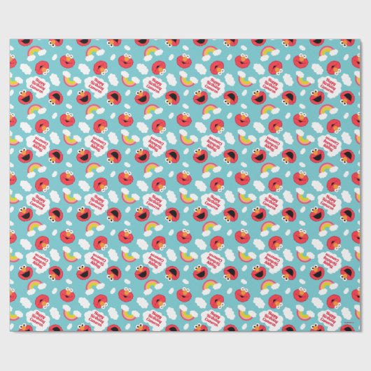Elmo en Rainbows Pattern Cadeaupapier (Vlak)