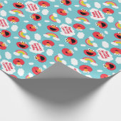 Elmo en Rainbows Pattern Cadeaupapier (Hoek)