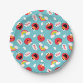 Elmo en Rainbows Pattern Papieren Bordje (Voorkant)