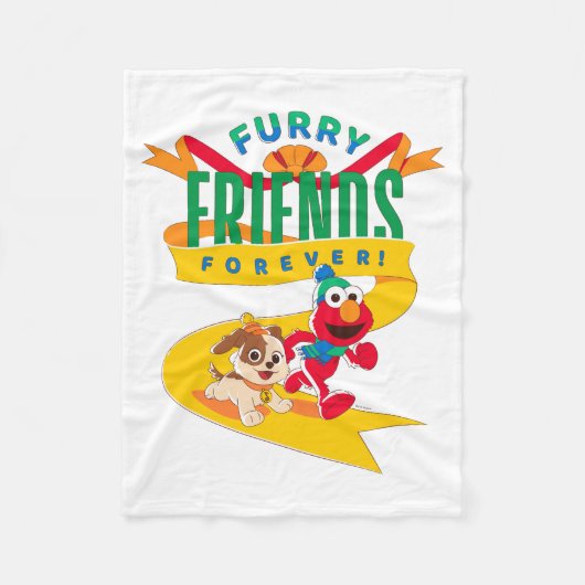 Elmo en Tango | Furry Friends Forever Fleece Deken (Voorkant)