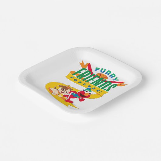 Elmo en Tango | Furry Friends Forever Papieren Bordje (Gebogen)