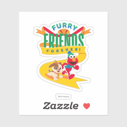 Elmo en Tango | Furry Friends Forever Sticker (Vel)