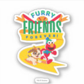 Elmo en Tango | Furry Friends Forever Sticker (Voorkant)