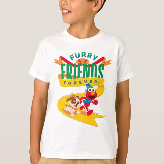 Elmo en Tango | Furry Friends Forever T-shirt (Voorkant)