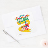 Elmo en Tango | Furry Friends Forever Vierkante Sticker (Envelop)