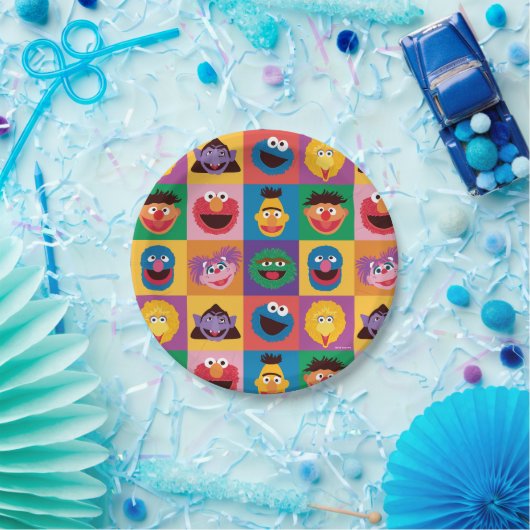Elmo en vrienden inpakpapier papieren bordje (Feest)
