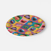 Elmo en vrienden inpakpapier papieren bordje (Gekanteld)