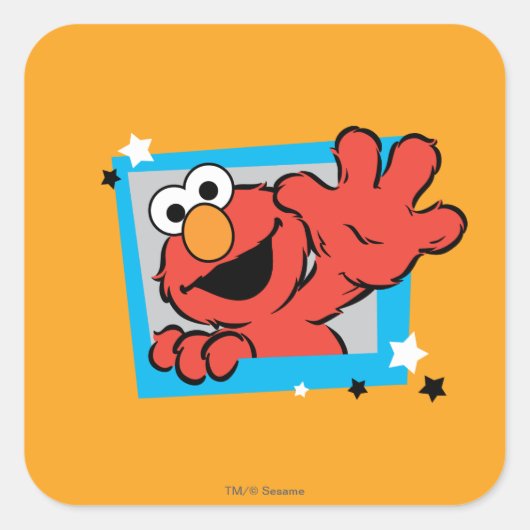 Elmo Extreme Pose 2 Vierkante Sticker (Voorkant)