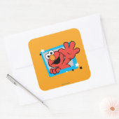 Elmo Extreme Pose 2 Vierkante Sticker (Envelop)