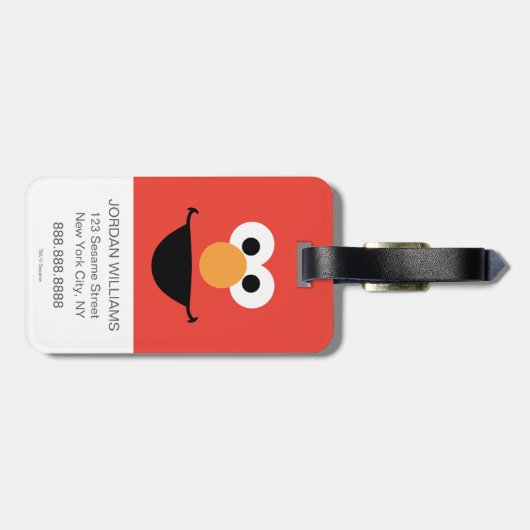 Elmo Face Art Bagagelabel (Achterkant horizontaal)