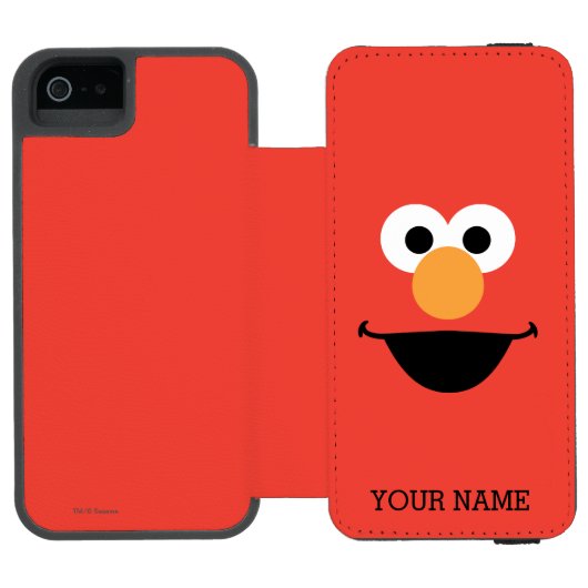 Elmo Face Art | Jouw namen toevoegen Incipio iPhone Portemonnee Hoesje (Agenda Open)