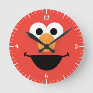 Elmo Face Art Ronde Klok