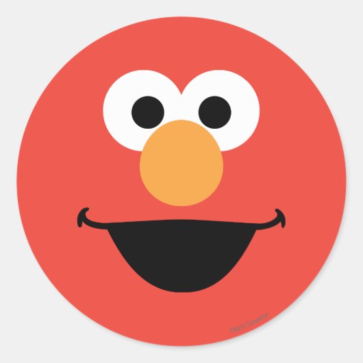 Elmo Face Art Ronde Sticker (Voorkant)