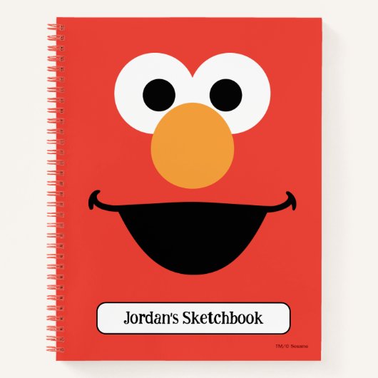 Elmo Face Art Tekening Notitieboek (Voorkant)