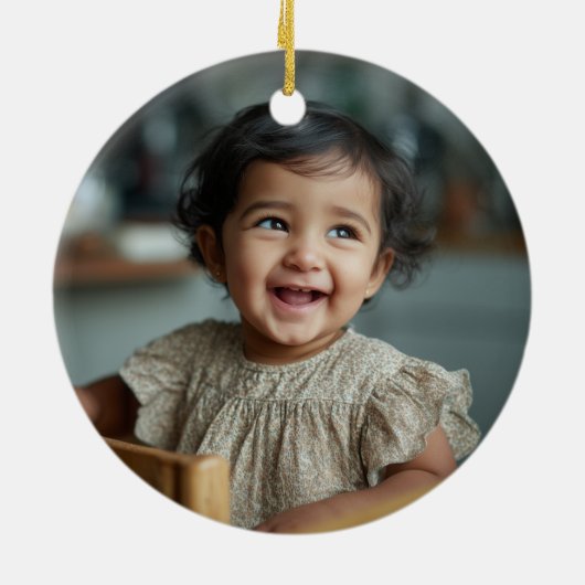 Elmo Face Chalkboard | Customized Name & Photo Keramisch Ornament (Achterkant)