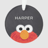 Elmo Face Chalkboard | Customized Name & Photo Ornament (voorkant)