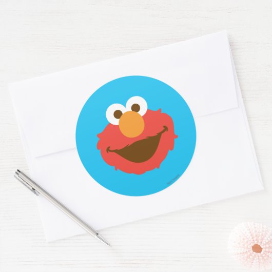 Elmo Face Ronde Sticker (Envelop)