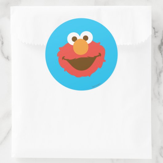 Elmo Face Ronde Sticker (Tas)